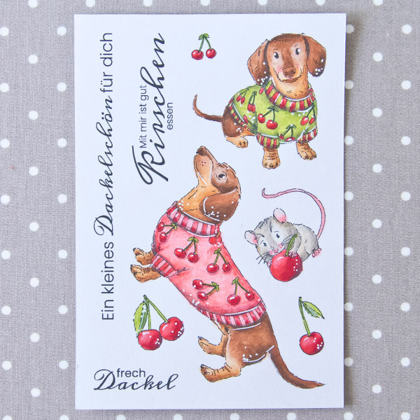 Clearstamp Stempelset "Dackelgrüße" – Bild 3