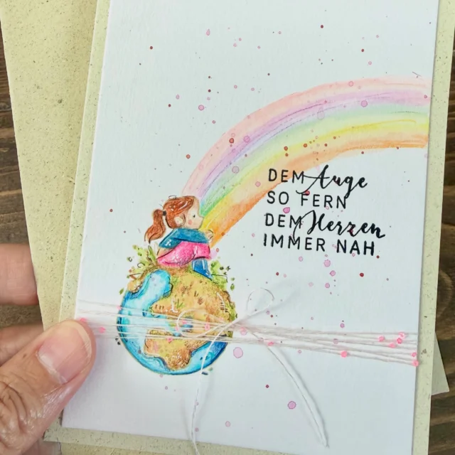 Es darf auch bunt sein… 

Stempel von @stifteliebe.de @sue_rahel 
#trauer #herz